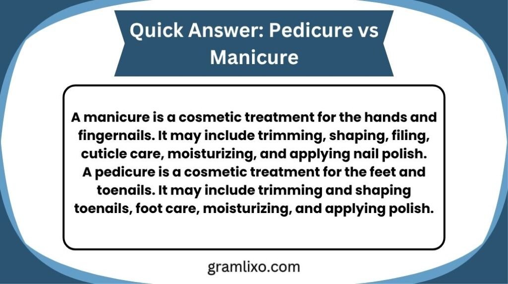 Pedicure vs Manicure