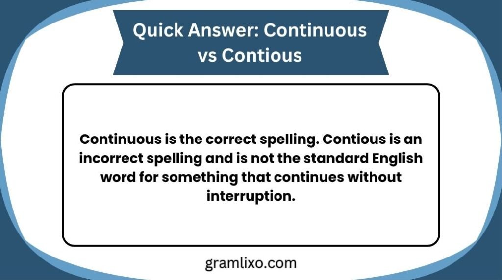 continuous vs contious