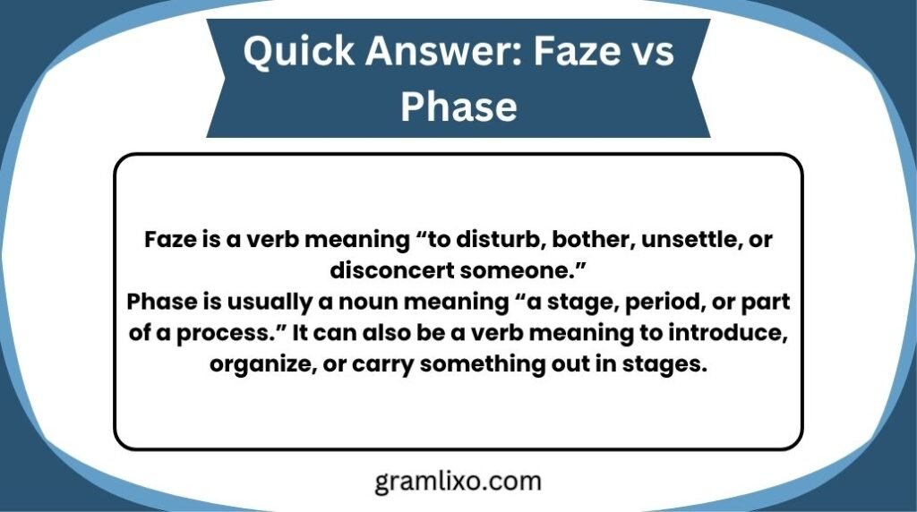 faze vs phase