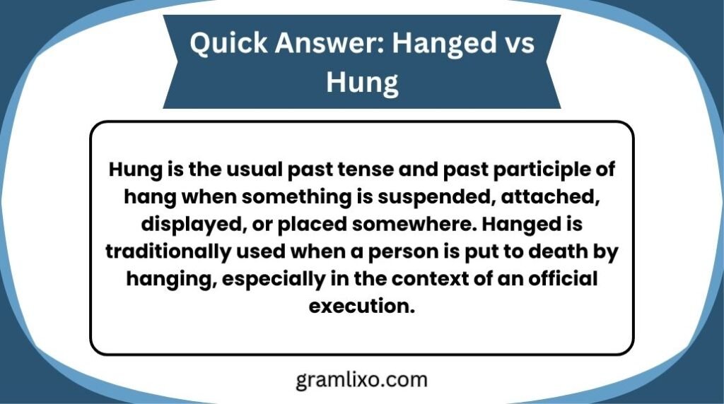 hanged vs hung