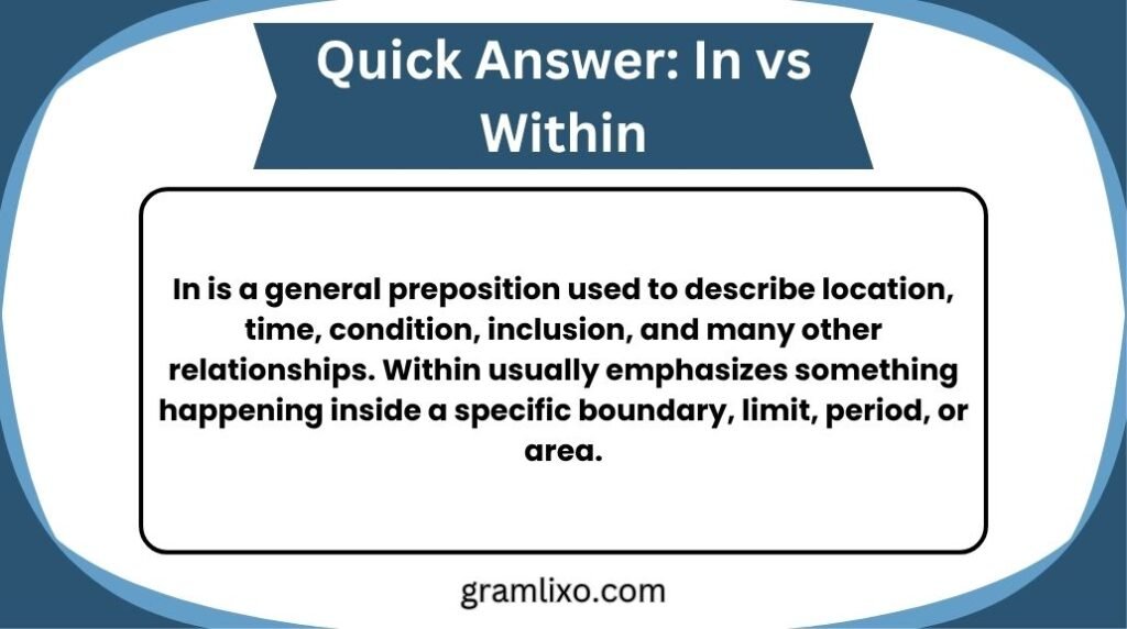 in vs within