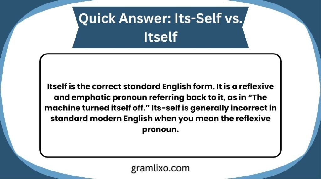 its-self vs itself