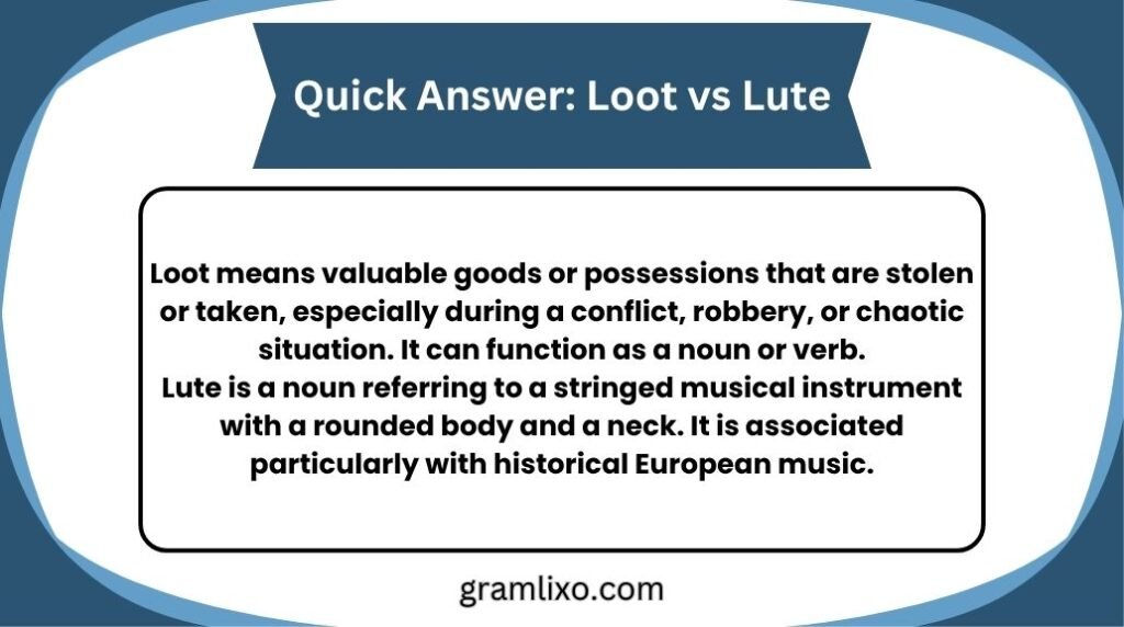 loot vs lute