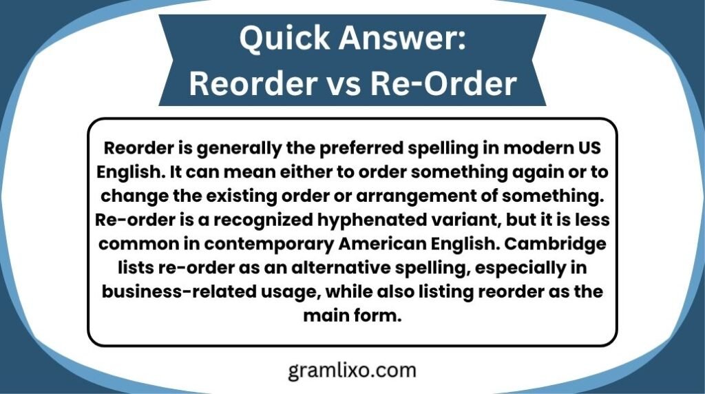 reorder vs re-order