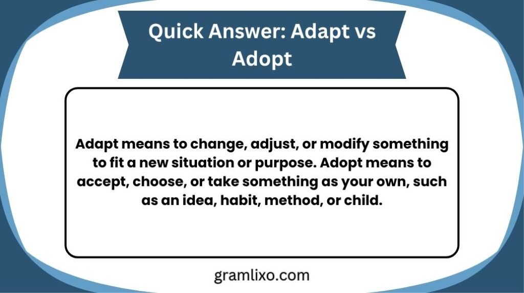 adapt vs adopt