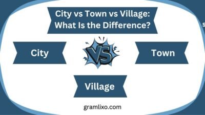 city vs town vs village