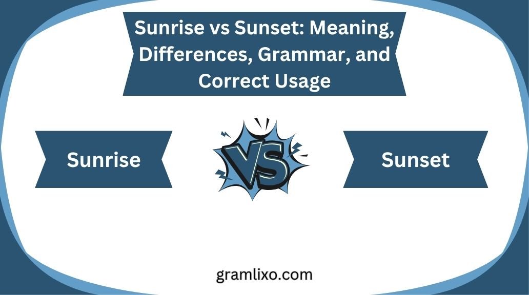 sunrise vs sunset